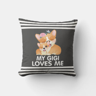 Coussin Chiens Corgi Mignons - Ma Gigi M'aime