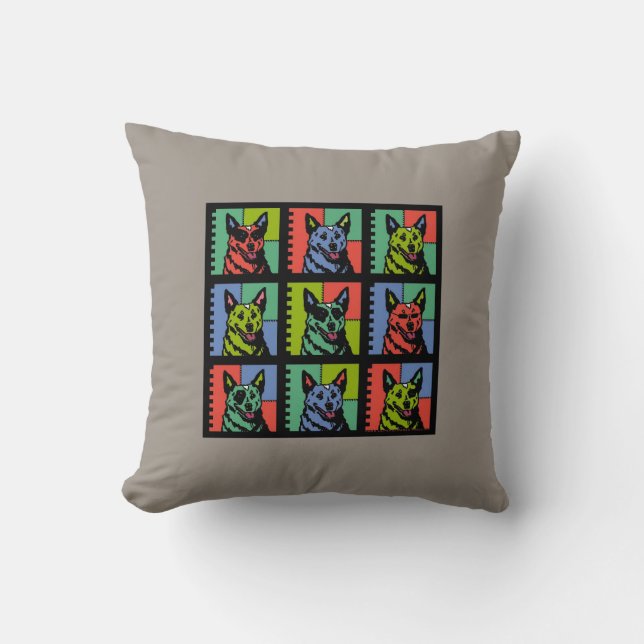Coussin Chiens de bétail de bande dessinée (Recto)