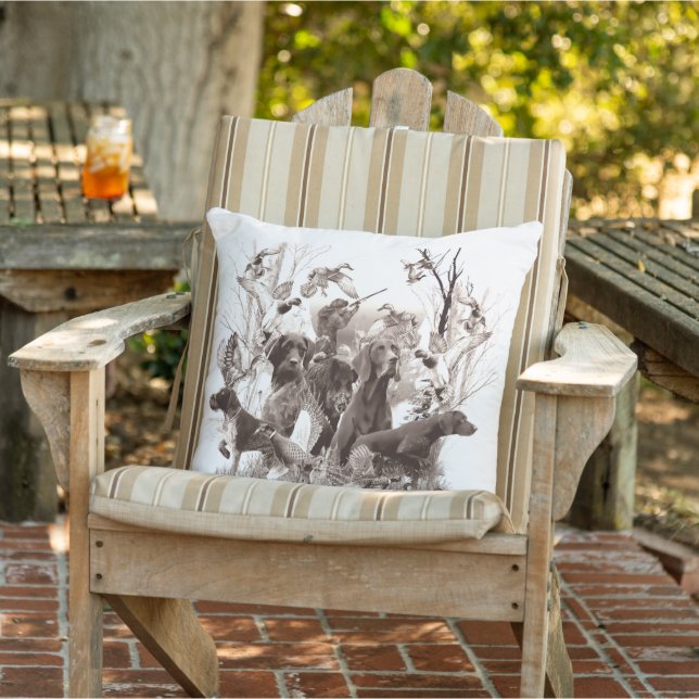 Coussin Chiens de chasse, Chiens d'armes, Saison de chasse (Chaise)