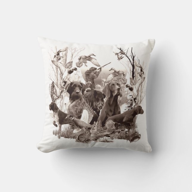 Coussin Chiens de chasse, Chiens d'armes, T-shirt saison d (Recto)
