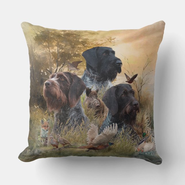 Coussin Chiens de chasse polyvalents (Recto)