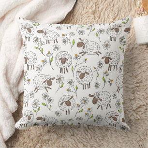 Coussin Chiens de comptage sur blanc