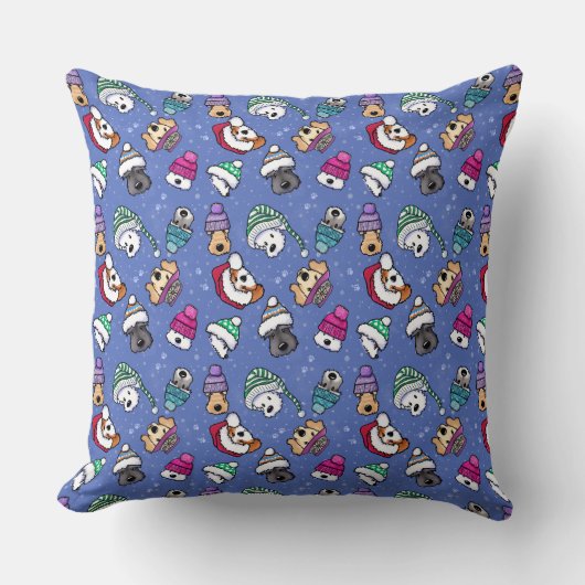 Coussin Chiens d'hiver (Recto)