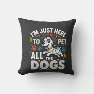Coussin Chiens Drôles Amoureux Des Animaux Vector