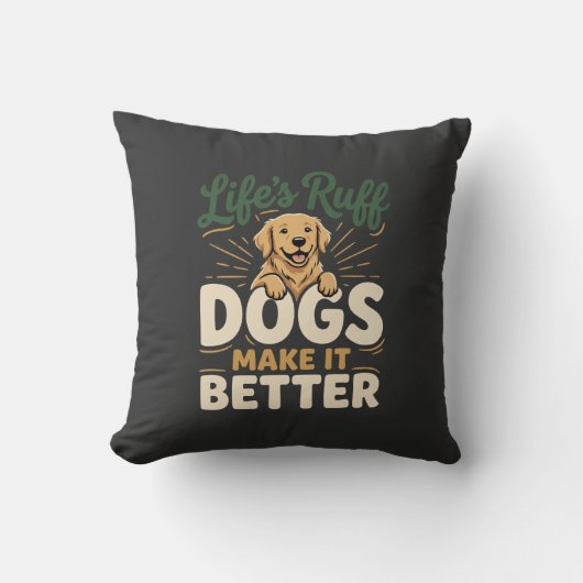 Coussin Chiens drôles rendent mieux (Recto)