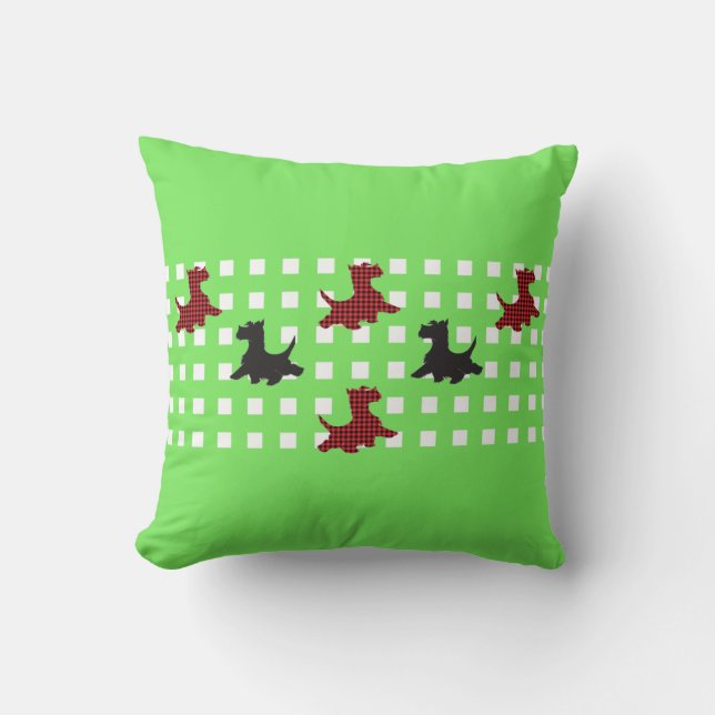 Coussin Chiens écossais (Recto)