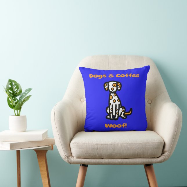 Coussin Chiens et Café Ouah ! (Chaise)