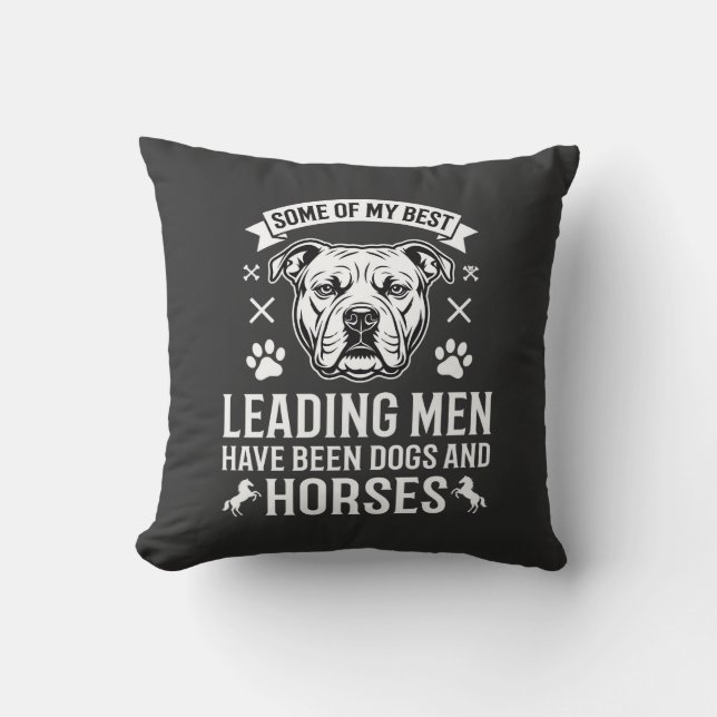 Coussin Chiens et chevaux menant les hommes (Recto)
