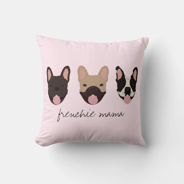 Coussin Chiens français de Frenchie Mama (Recto)