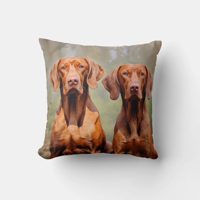 Coussin Chiens hongrois de Vizsla (Recto)