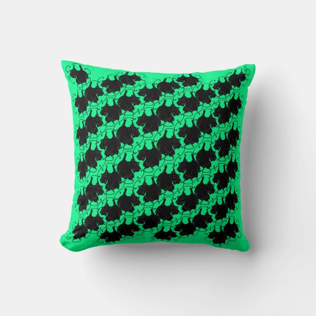 Coussin Chiens Scottie dansants (Recto)