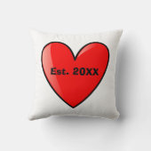 Coussin Chiffre couple de bâton avec le coeur réuni (Verso)