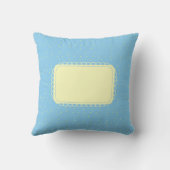 Coussin Chiffres Bébé Bleu et Jaune (Verso)