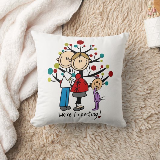 Coussin Chiffres de bâton Fille des parents attendus (Couverture)