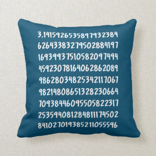 Coussin Chiffres de Pi 3.14 Numéros mathématiques Concep