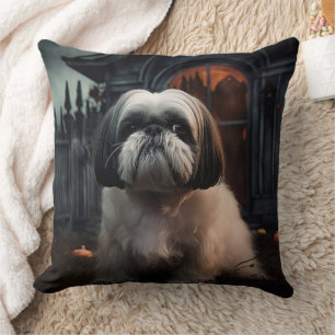 Coussin Chih Tzu Halloween effraie