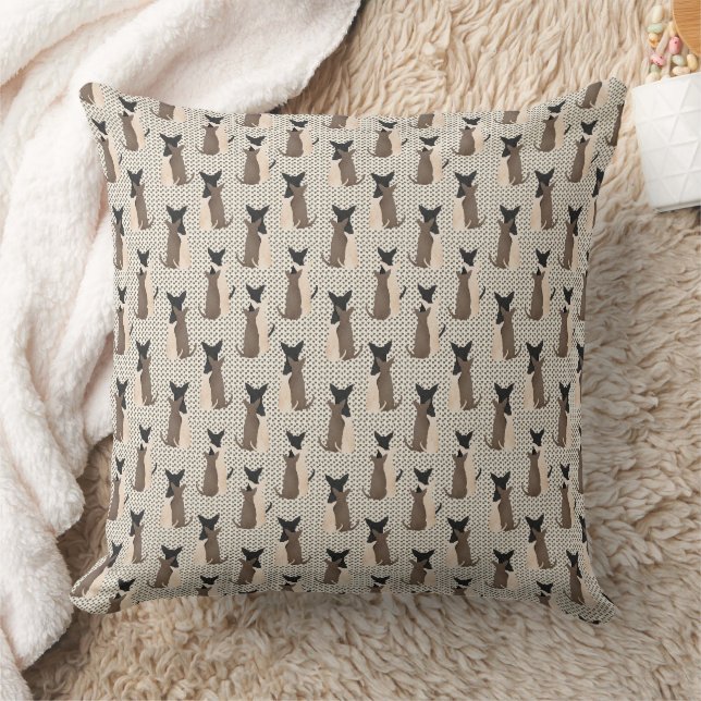 Coussin Chihuahua Chiens et Coeurs (Couverture)