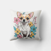 Coussin Chihuahua du printemps (Verso)