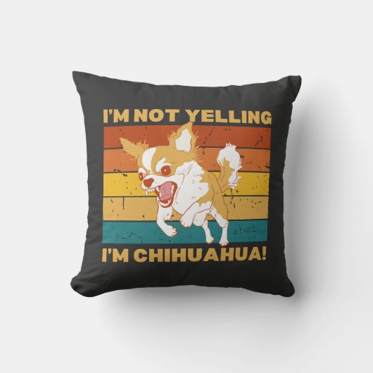 Coussin Chihuahua je ne crie pas. (Recto)