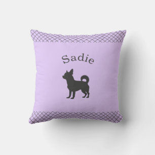 Coussin Chihuahua Lavande Pastel Personnalisé Correspond