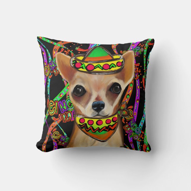 Coussin Chihuahua Mexique  (Recto)
