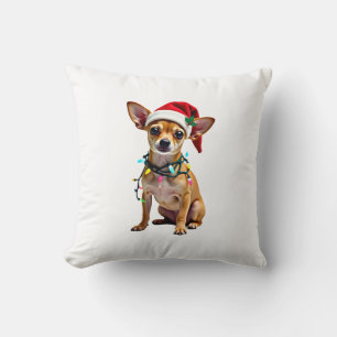 Coussin Chihuahua Noël Santa Sweat-shirt hideux Chien Amou