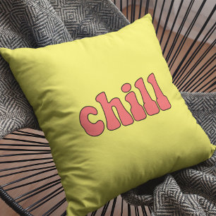 Coussin Chill drôle rétro