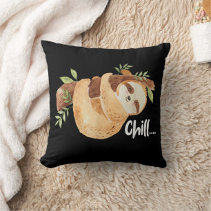 Coussin Chill Hanging Sloth Wildlife Amoureux des animaux
