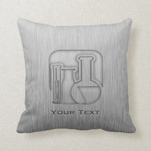 Coussin Chimie à aspect métallique brossé