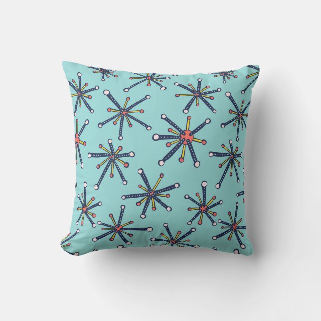 Coussin Chimie Molecule Rétro Moderne Motif Abstrait (Recto)