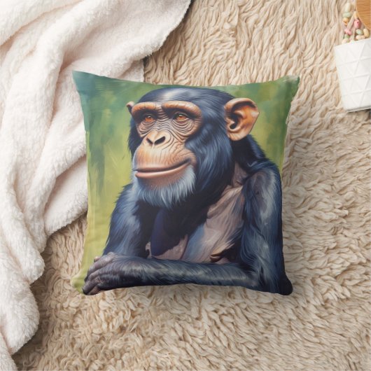 Coussin Chimpanzé fou mignon (Couverture)