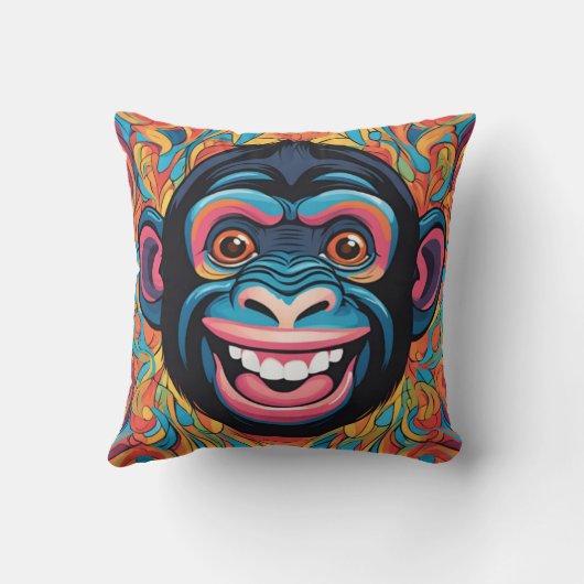 Coussin Chimpanzé fou mignon (Verso)