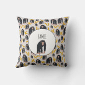 Coussin Chimpanzé singe et Motif bananier personnalisé (Verso)