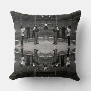Coussin Chine vintage Guilin rivière chinois gens Canvas P