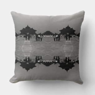 Coussin Chine vintage Pekin interdit porte ville Poster