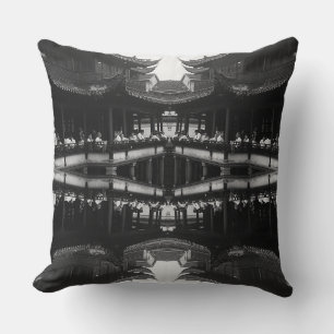 Coussin Chine vintage Shanghai Yuyuan jardin Dianchun hall