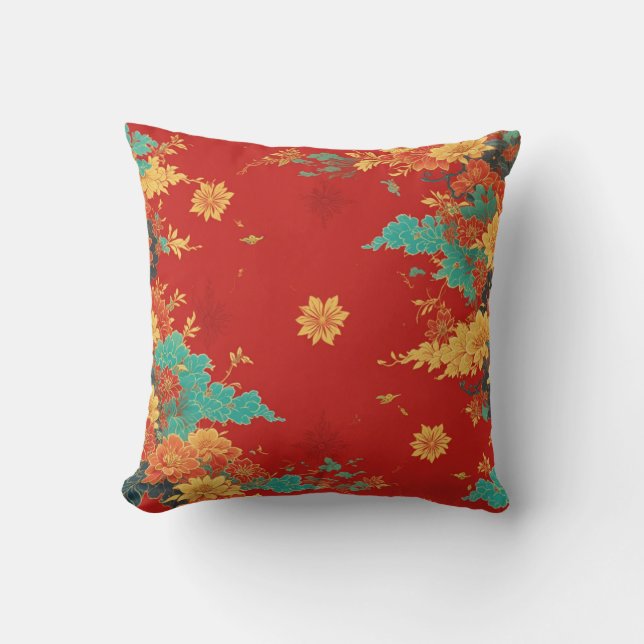 Coussin chinese background throw pillow (Recto)