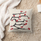 Coussin Chinois Ai Love Cerise Blossoms Rouge Sakura Maria (Couverture)