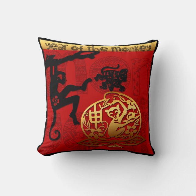 Coussin chinois d'anniversaire de zodiaque d'année (Recto)