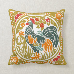 Coussin chinois de conception de coq de Nouveau