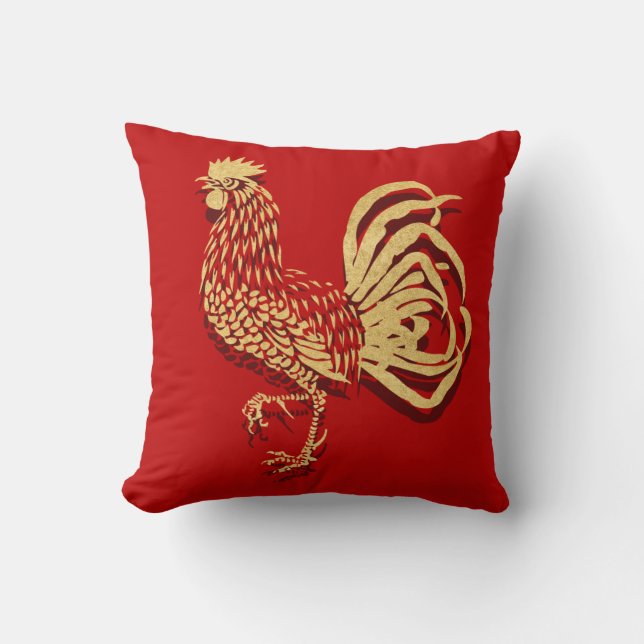 Coussin Chinois d'or de coq (Recto)