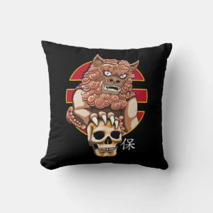 Coussin Chinois Lion guardian - Foo Dog