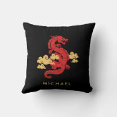 Coussin Chinois Lunar New Year Dragon 2024 Personnalisé (Verso)