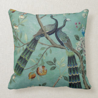 Coussin Chinoiserie avec des oiseaux