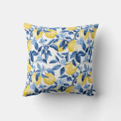 Coussin Chinoiserie Fête de Mariage Florale Bleue (Verso)