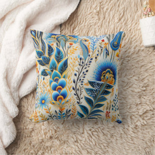 Coussin Chinoiserie Oiseaux Exotiques Motif Botanique (5)