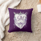 Coussin Chinoiserie vintage monogramme violet (Couverture)