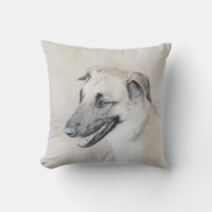 Coussin Chinook (Oreilles Laissées) Peinture - Art Chien o