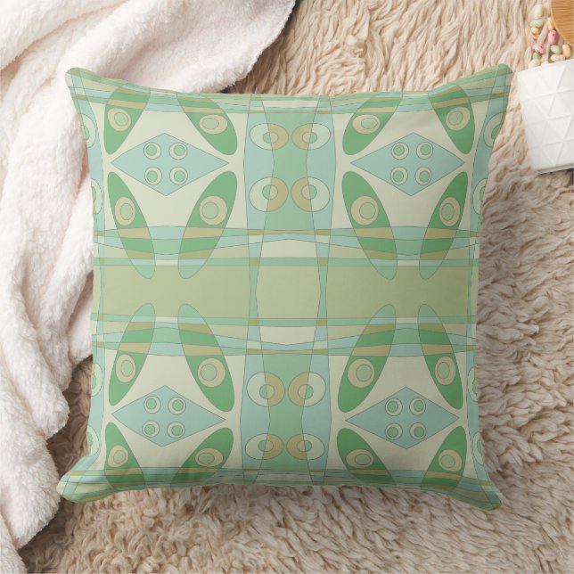 Coussin Chintz de Bohême Nouveau Vert Olive (Couverture)