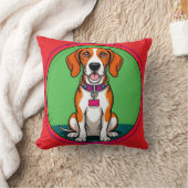 Coussin Chiot animé mignon avec collier (Couverture)